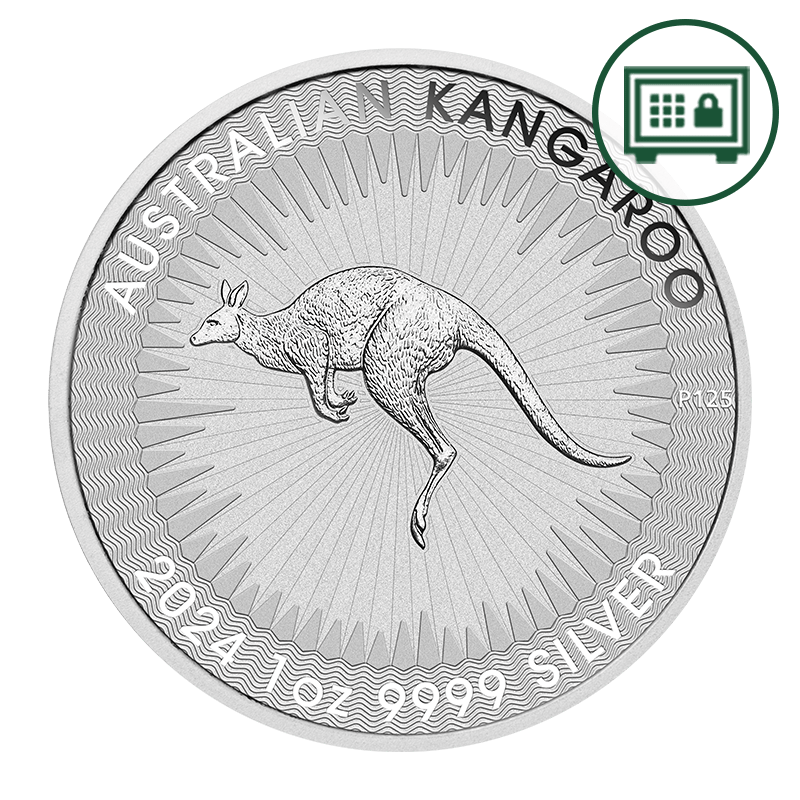 Buy 1oz Silver Australian Kangaroo (2024) - Secure Storage | Price
